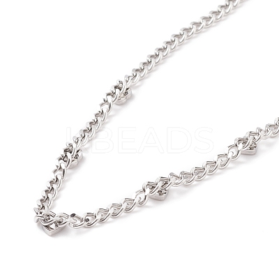 Crystal Rhinestone Heart Pendant Necklace NJEW-D296-06P-1