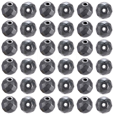 60Pcs Non-magnetic Synthetic Hematite Beads G-BBC0001-54-1