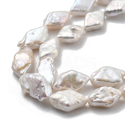 Natural Baroque Keshi Pearl Beads Strands PEAR-P064-12A-01A-1