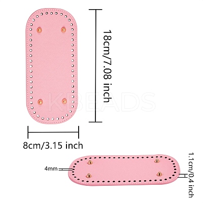 2Pcs 2 Colors PU Leather Knitting Crochet Bags Nail Bottom Shaper Pad DIY-SZ0001-84B-1