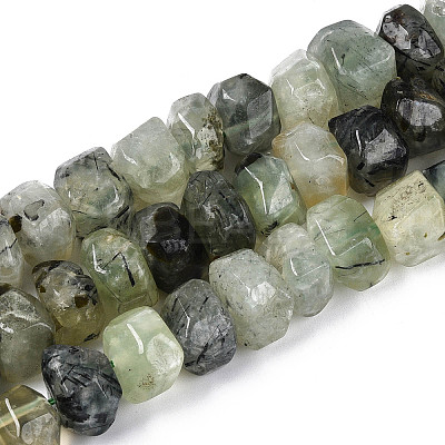 Natural Prehnite Beads Strands G-N347-17A-04-1