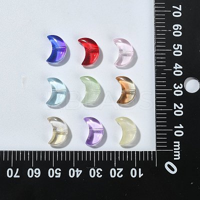 100Pcs Transparent Spray Painted Glass Beads GLAA-CJ0002-12-1