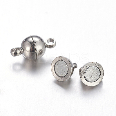 Brass Magnetic Clasps with Loops LS-X-MC019-NF-1