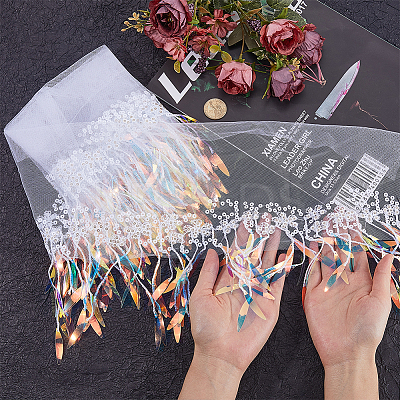 Polyester Tassel Lace Ribbon OCOR-WH20006-02C-1