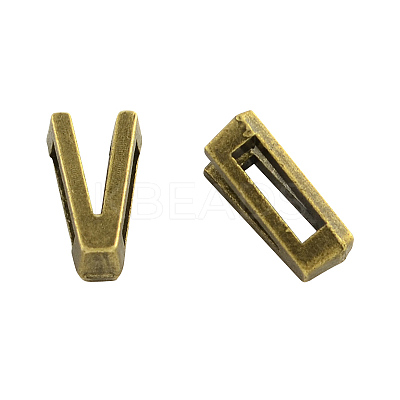 Tibetan Style Alloy Letter Slide Charms TIBEB-Q055-22AB-NR-1