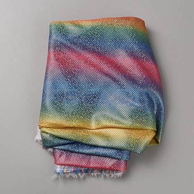 Rainbow Color Laser Polyester Fabric DIY-WH0569-81-1