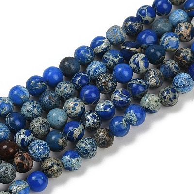 Dyed Natural Regalite/Imperial Jasper/Sea Sediment Jasper Beads Strands G-B124-C04-02-1