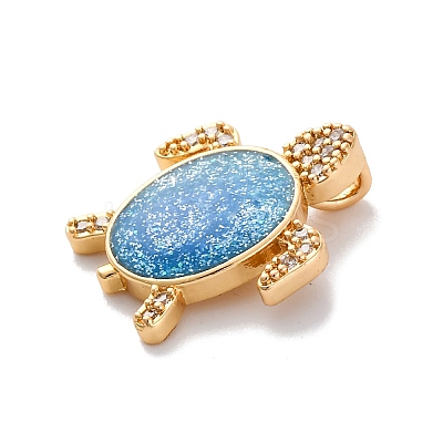 Brass Micro Pave Cubic Zirconia Beads KK-F894-08G-1