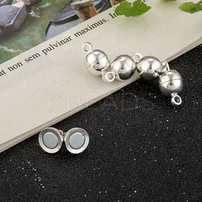 Brass Magnetic Clasps with Loops X-MC019-S-1
