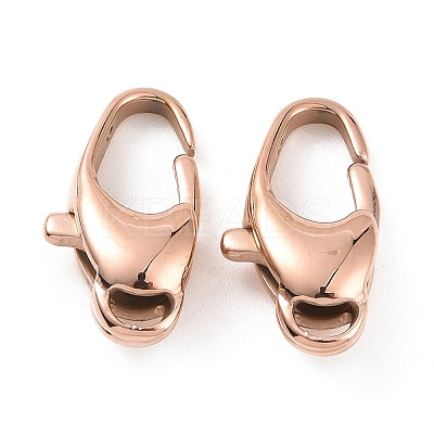 Ion Plating(IP) 304 Stainless Steel Lobster Claw Clasps STAS-F109-01RG-1