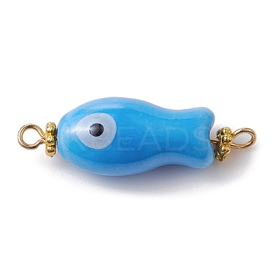 Handmade Porcelain Connector Charms PALLOY-JF02165-1