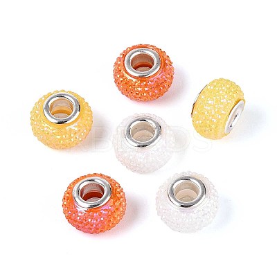 Large Hole Resin Rhinestone European Beads OPDL-T003-01A-1