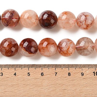 Natural Hematoid Quartz/Ferruginous Quartz Beads Strands G-H343-D14-14mm-1