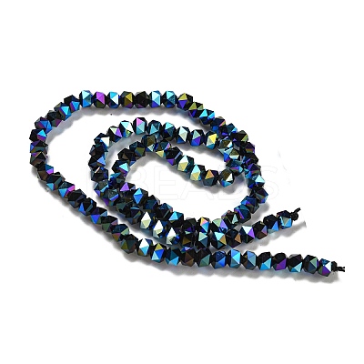 Electroplate Glass Beads Strands GLAA-Q105-02V-1