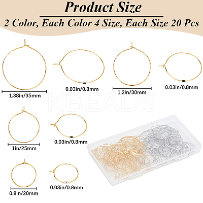 160Pcs 8 Style Brass Wine Glass Charm Rings KK-SP0001-34-1