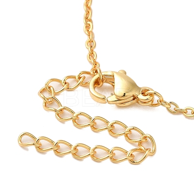 Real 18K Gold Plated Brass Micro Pave Clear Cubic Zirconia Pendant Necklaces for Women LS-NJEW-K381-03B-B-1
