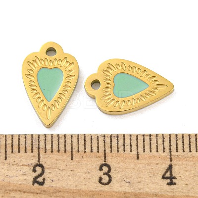 316 Surgical Stainless Steel Enamel Charms STAS-M073-42A-02G-1