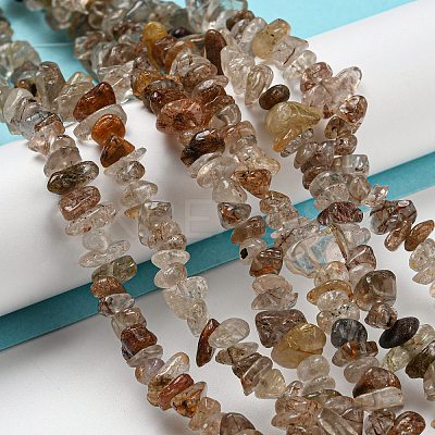 Natural Rutilated Quartz Beads Strands G-M205-92-1