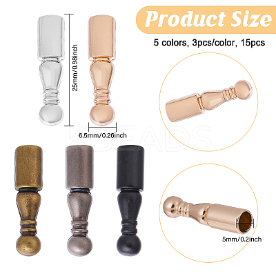 15Pcs 5 Colors Alloy Pendants Findings FIND-CA0009-93-1