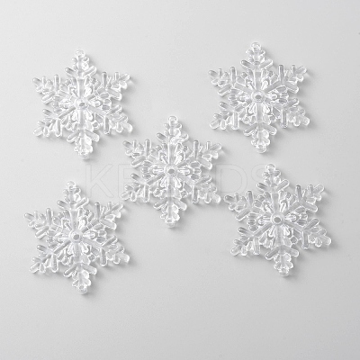 Transparent Acrylic Connector Charms LS-TACR-WH0001-74C-1