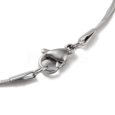 304 Stainless Steel with Plastic Bead Necklaces NJEW-Q335-02B-P-1