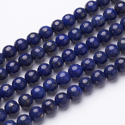16 inch Grade A Round Dyed Natural Lapis Lazuli Beads Strand X-G-GSR4mmC123-1