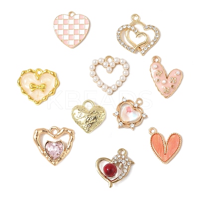 10Pcs 10 Styles Alloy Enamel Pendants ENAM-FP0002-64-1