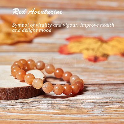Natural Red Aventurine Beads G-OC0001-26-1