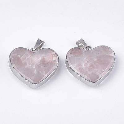 Natural & Synthetic Mixed Stone/Shell Pendants STAS-T043-01-1