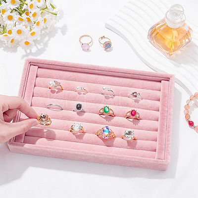 Velvet Ring Organizer Display Trays ODIS-SP0002-20B-1