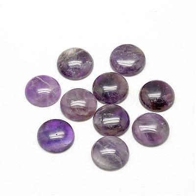Natural Amethyst Cabochons G-R416-6mm-30-1