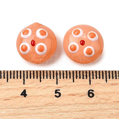 Transparent Glass Enamel Beads LAMP-S079-01B-1