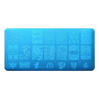 Non-Tarnish Lace Flower Stainless Steel Nail Art Stamping Plates X-MRMJ-L003-C04-1