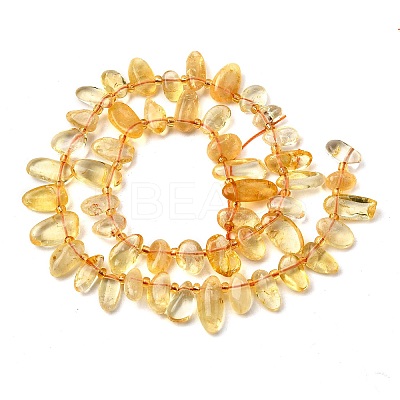Heated Natural Citrine Beads Strands G-Z091-A10-1
