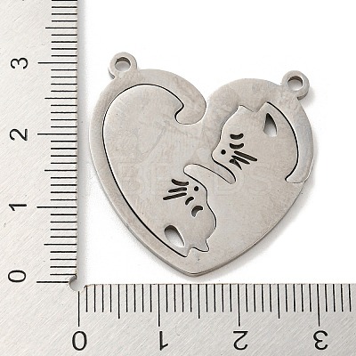 Non-Tarnish 304 Stainless Steel Split Pendants STAS-H184-01P-1