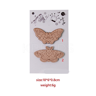 Butterfly Wood Magnetic Needle Pin PW-WG12162-01-1