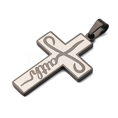 304 Stainless Steel Pendants STAS-P421-16B-1