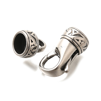304 Stainless Steel Fold Over Clasps STAS-R140-09AS-1