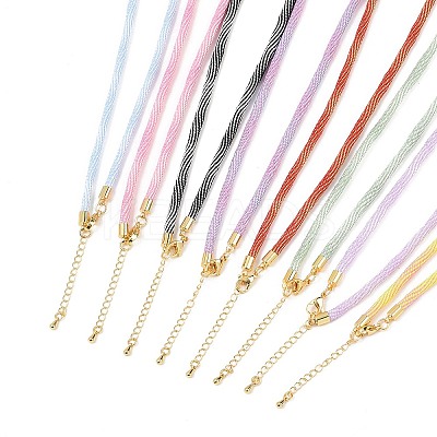 4MM Round Nylon Cotton Cord Necklaces Making NJEW-C106-02G-1