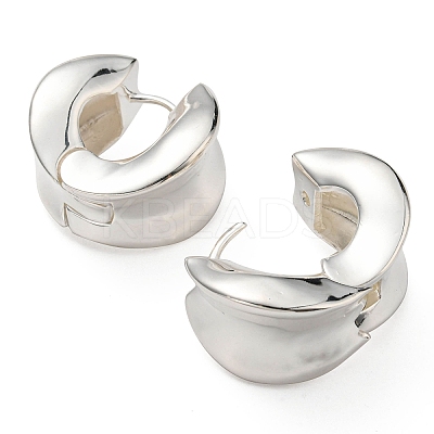 Rack Plating Brass Twist Thick Hoop Earrings EJEW-D063-04P-1