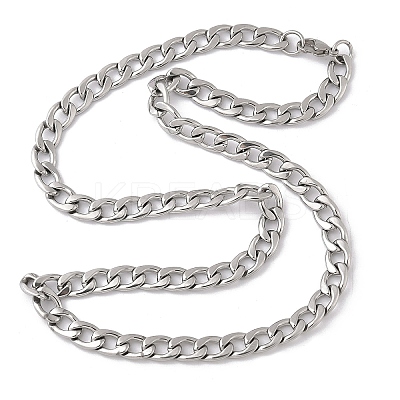 304 Stainless Steel Curb Chain/Twisted Chain Necklaces STAS-A028-N125-1