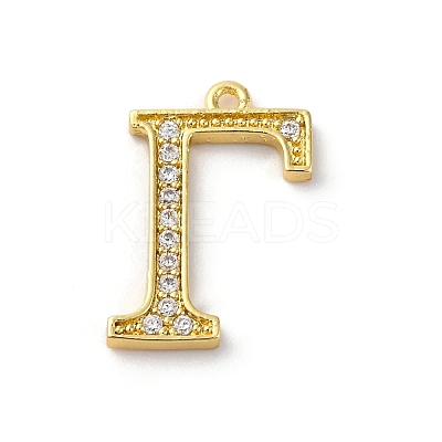 Rack Plating Brass Micro Pave Cubic Zirconia Pendant KK-H449-76G-22-1