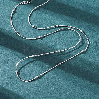 2.5MM Brass Ball Snake Chain Necklaces for Women Men KK-P302-03P-1