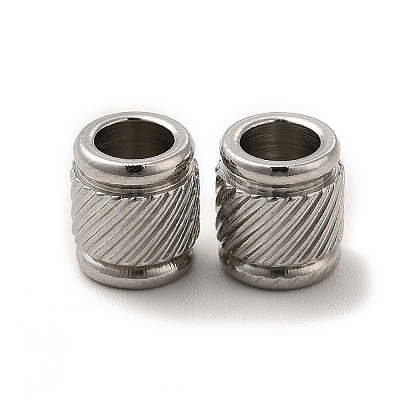 Non-Tarnish 201 Stainless Steel European Beads STAS-M089-02P-1