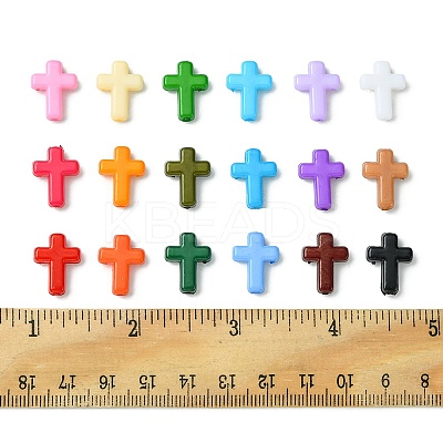 360Pcs 18 Colors Opaque Acrylic Beads SACR-FS0001-23-1