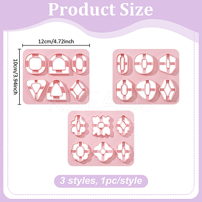 3Pcs 3 Styles ABS Plastic Molds DIY-ME0002-47-1