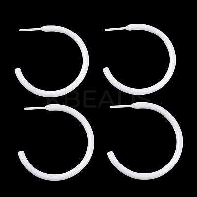 Hypoallergenic Bioceramics Zirconia Ceramic Ring Stud Earrings EJEW-Z023-01H-1