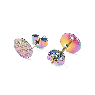 Ion Plating(IP) 304 Stainless Steel Ear Stud Findings STAS-O119-16B-M-1