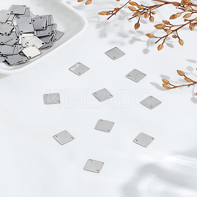 80Pcs 201 Stainless Steel Links/Connectors STAS-LP0005-18-1