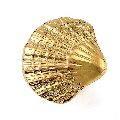 304 Stainless Steel Cuff Open Rings for Women SA-CBAF040-10G-1